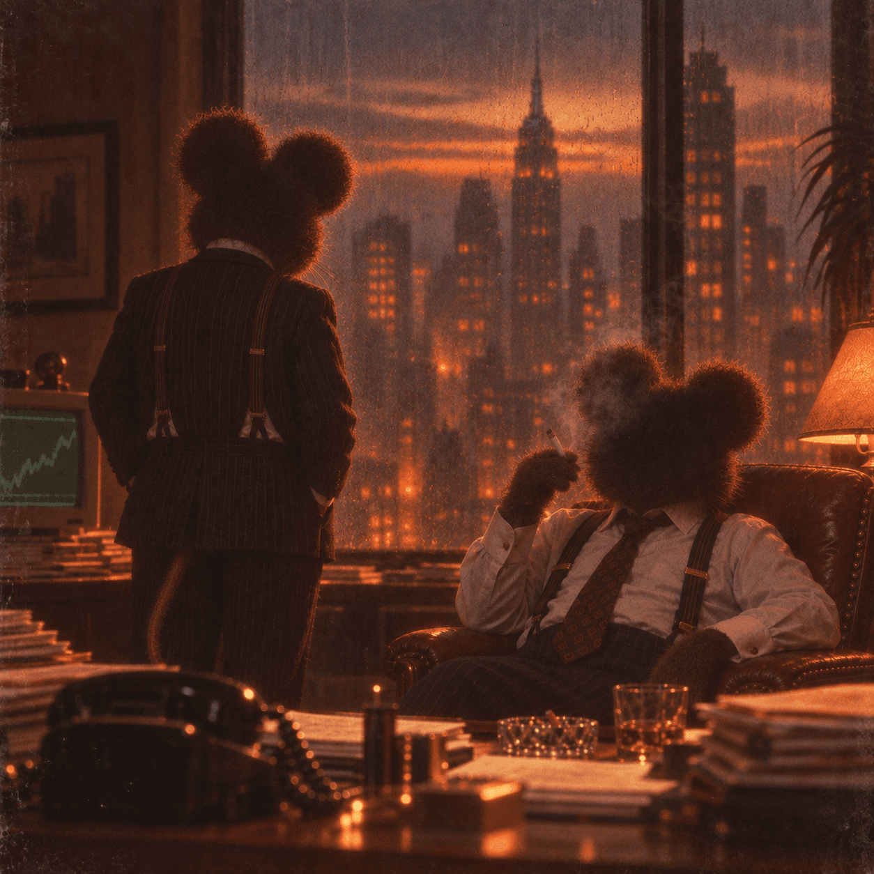 anonymous mice in a late-night boardroom