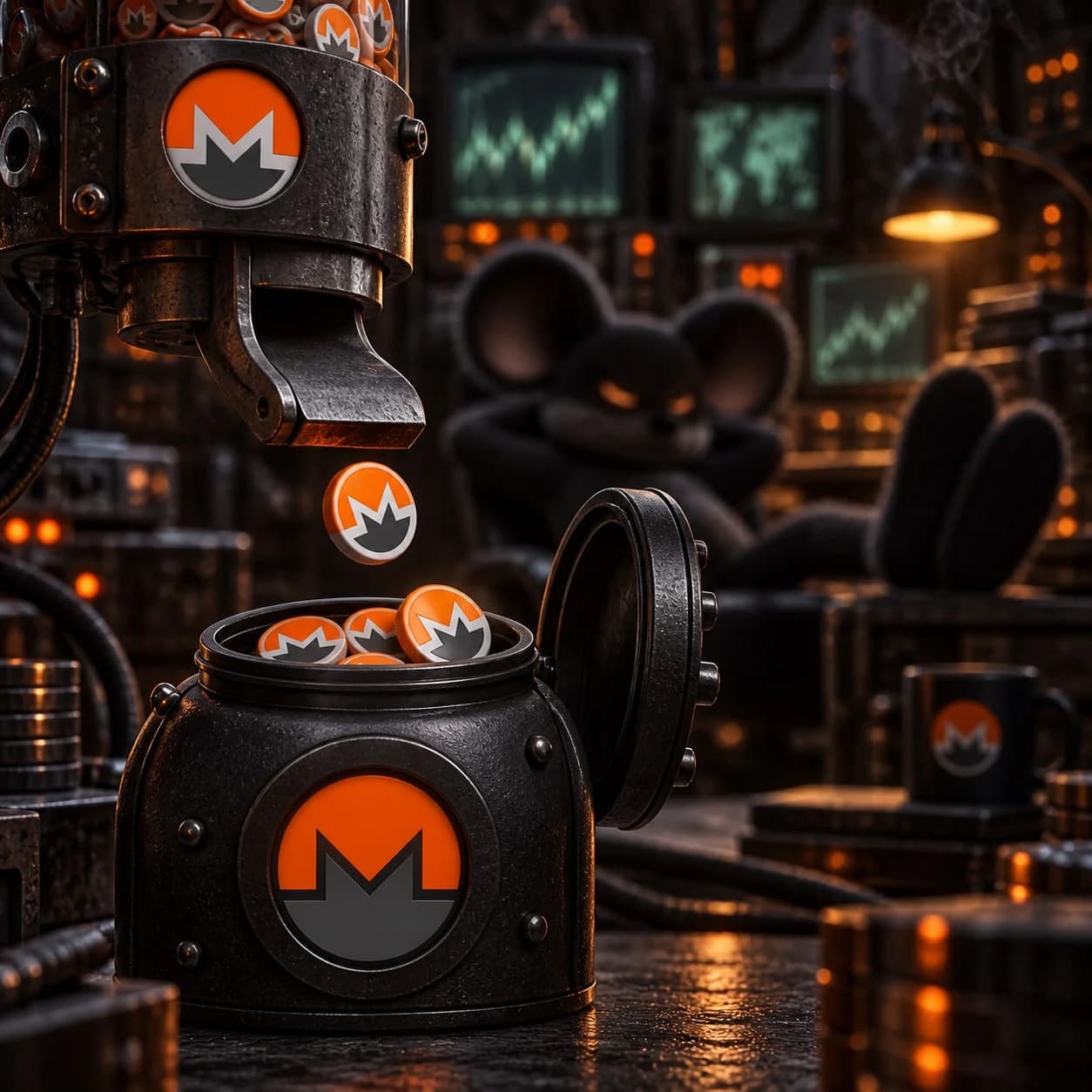 Monero coin dispensing machine