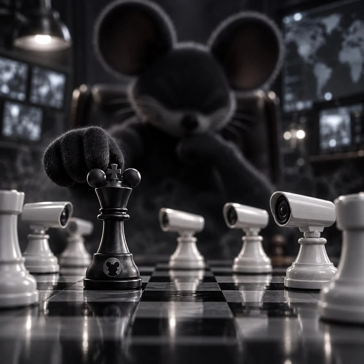 Anonymouse surveillance chessboard